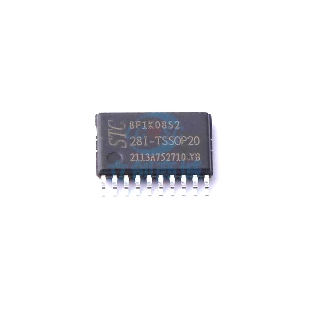 1 Pcs Microcontroller (MCU/MPU/SOC) STC8F1K08S2-28I-TSSOP20 TSSOP-20 STC8F1K08S2-28I-TSSOP20