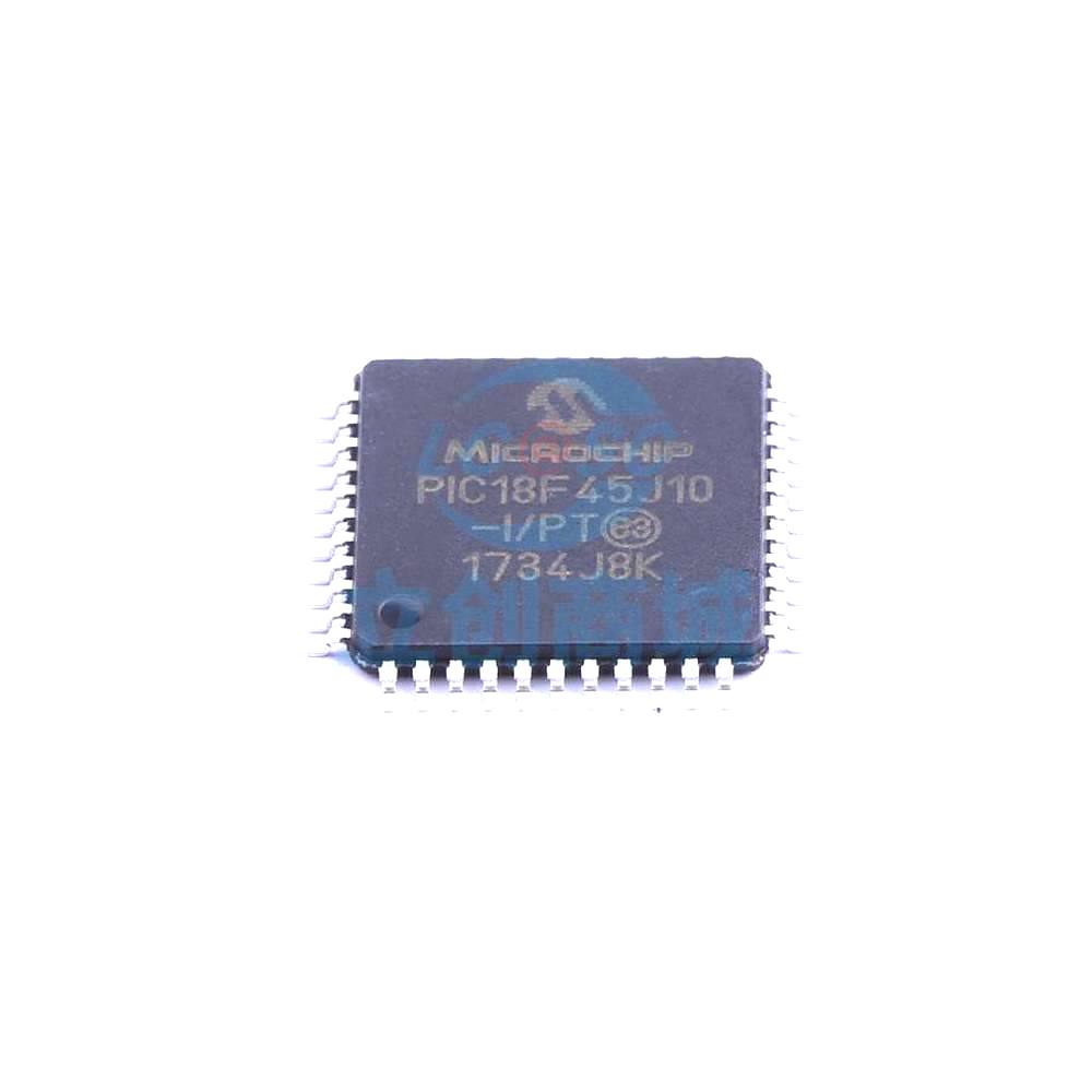 1 Pcs PIC18F45J10-I/PT TQFP-44_10x10x08P 8-Bit 40MHz 32KB (16K x 16) PIC18F45J10-I/PT