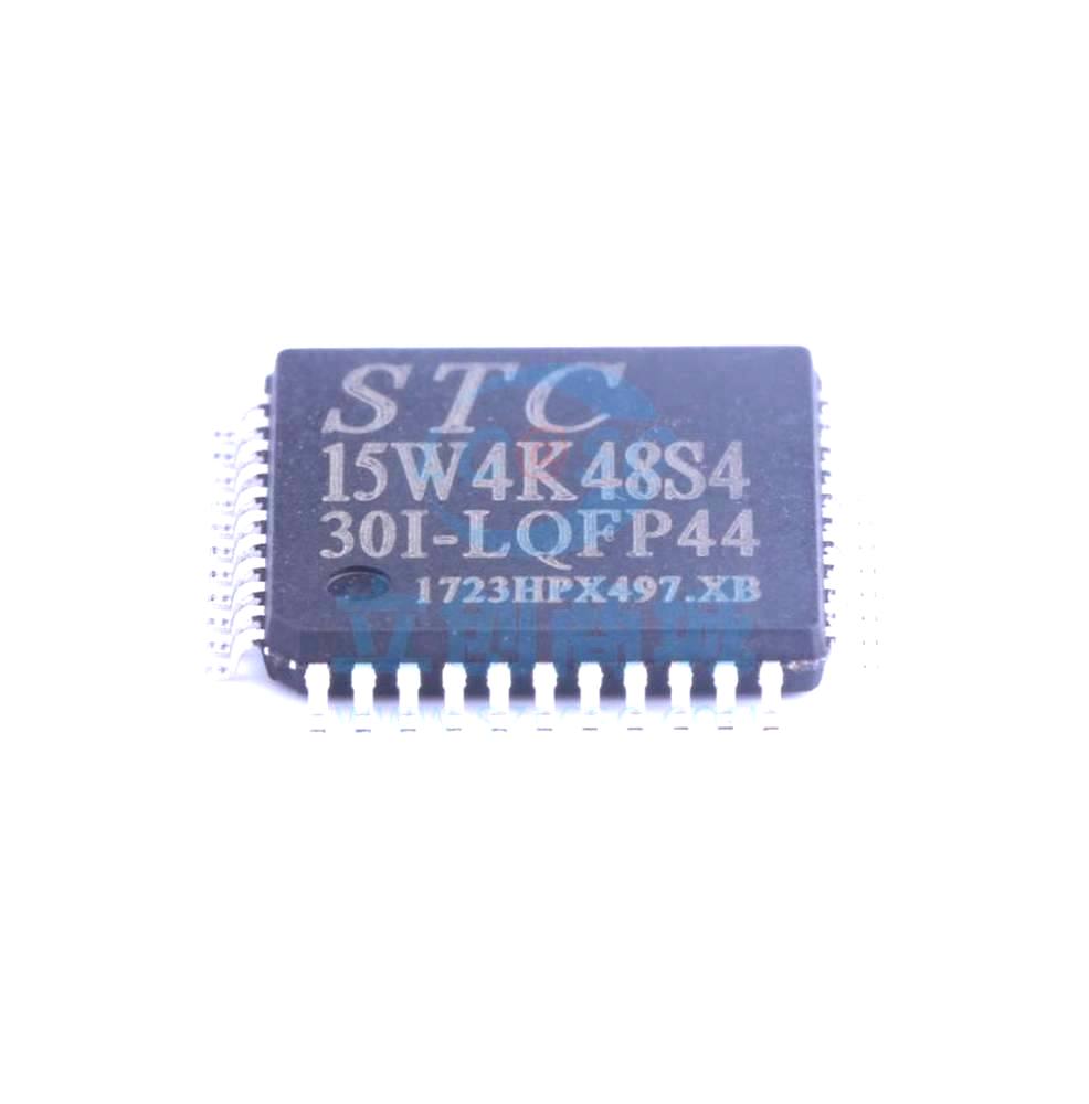 1 Pcs Microcontroller (MCU/MPU/SOC) STC15W4K48S4-30I-LQFP44 LQFP-44 STC15W4K48S4-30I-LQFP44