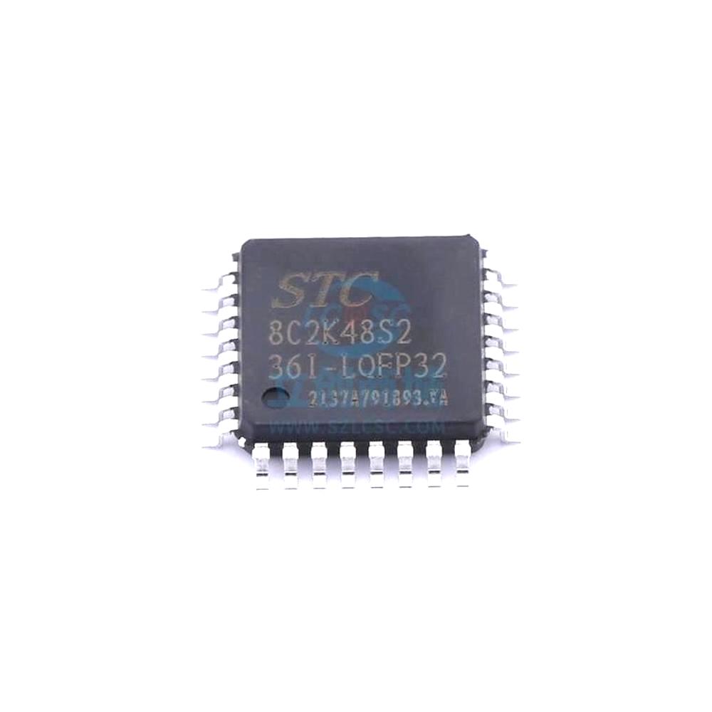 1 Pcs Microcontroller (MCU/MPU/SOC) STC8C2K48S2-36I-LQFP32 LQFP-32 STC8C2K48S2-36I-LQFP32