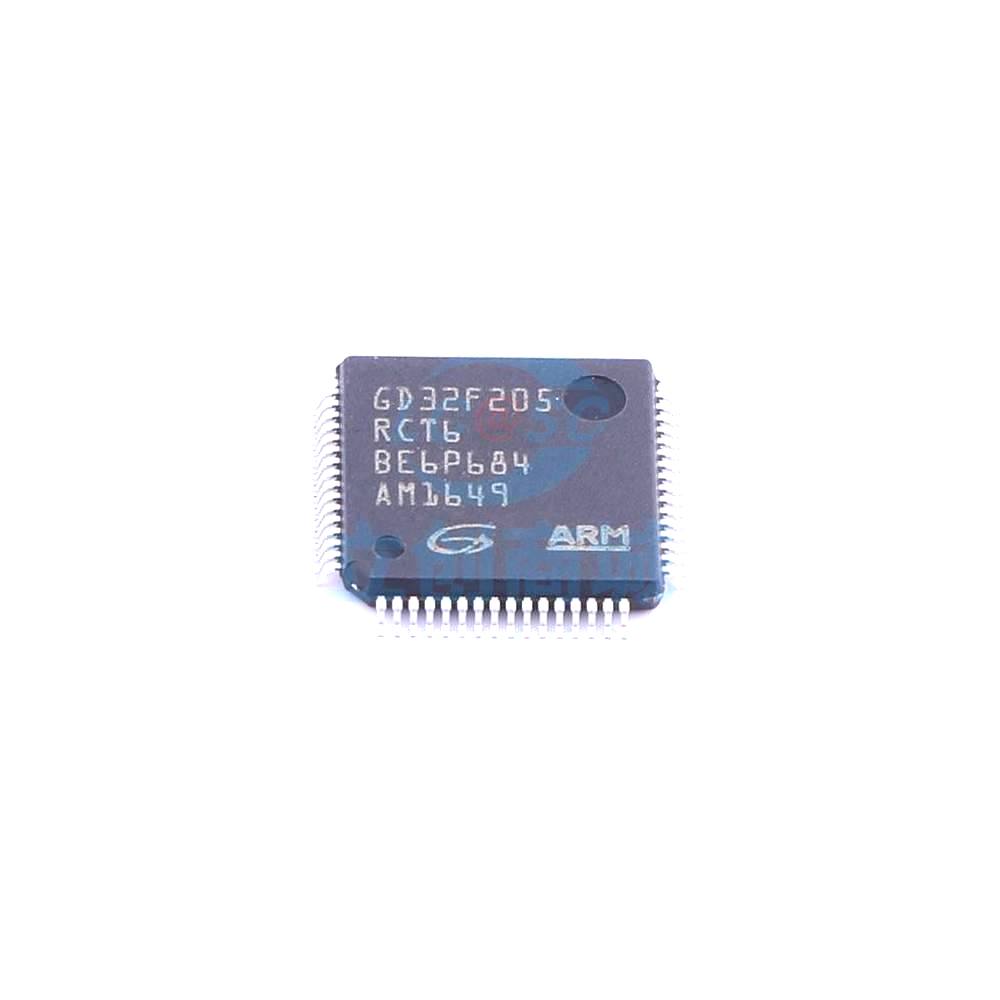 1 Pcs Microcontroller (MCU/MPU/SOC) GD32F205RCT6 LQFP-64 GD32F205RCT6
