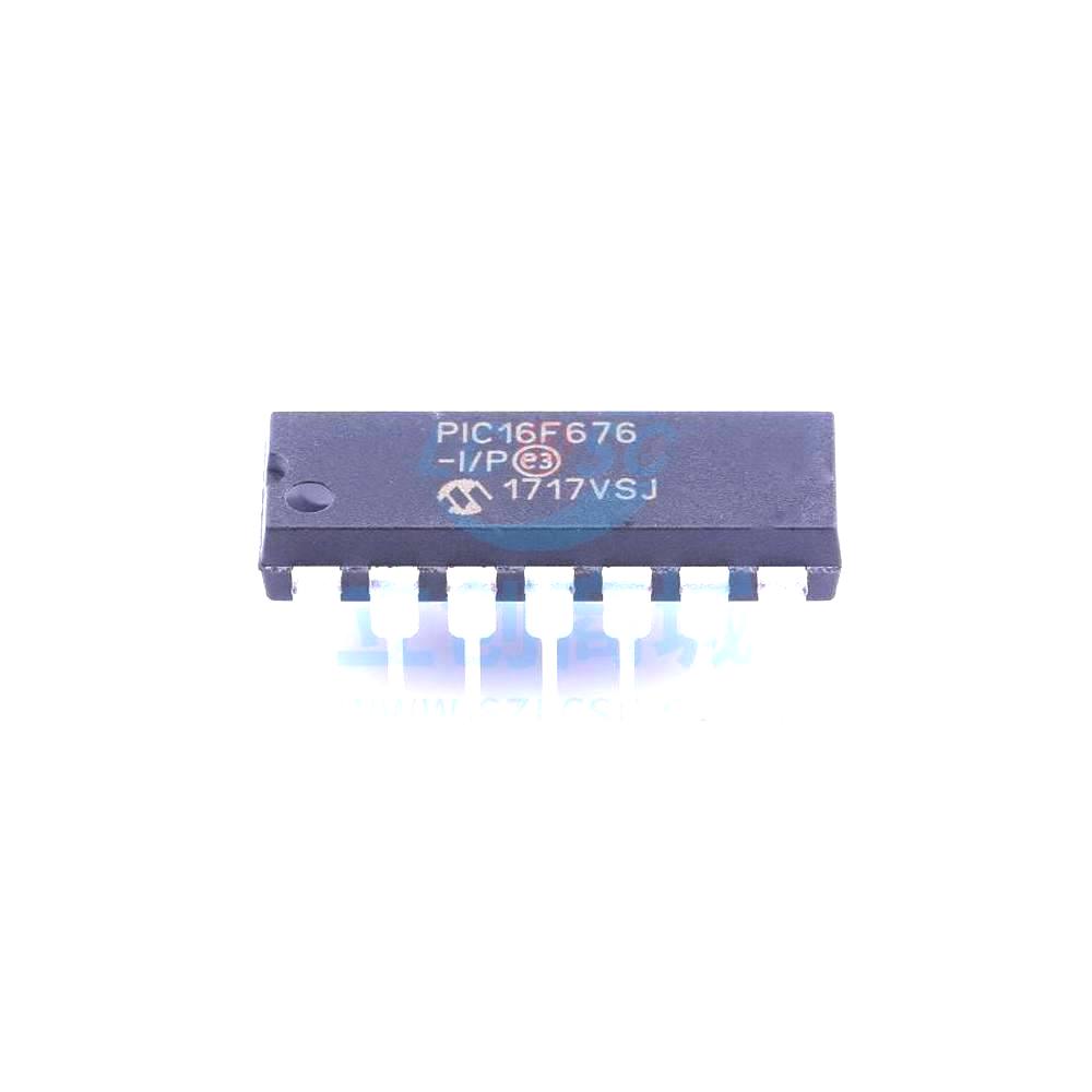 1 Pcs PIC16F676-I/P DIP-14 8-Bit 20MHz 1.75KB (1K x 14) PIC16F676-I/P