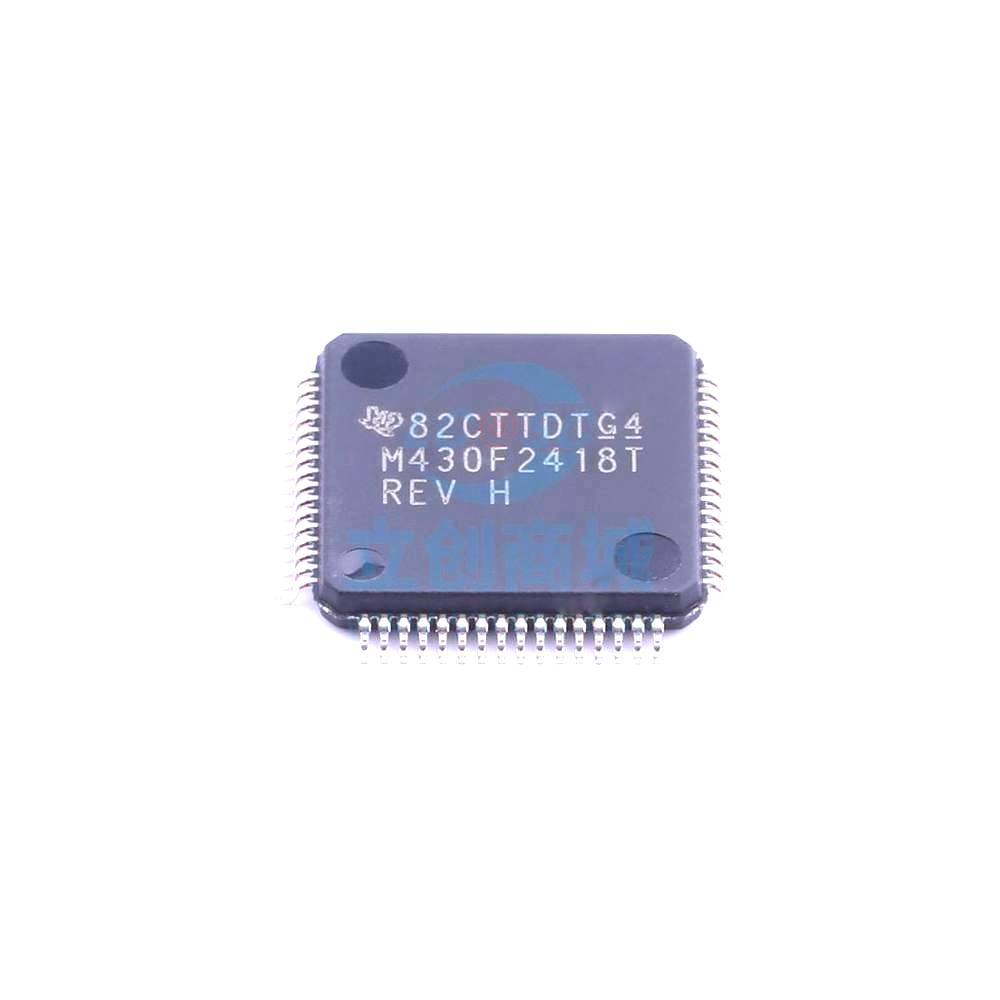 1 Pcs MSP430F2418TPMR LQFP-64_10x10x05P 16-Bit 16MHz 116KB (116K x 8 + 256B) MSP430F2418TPMR