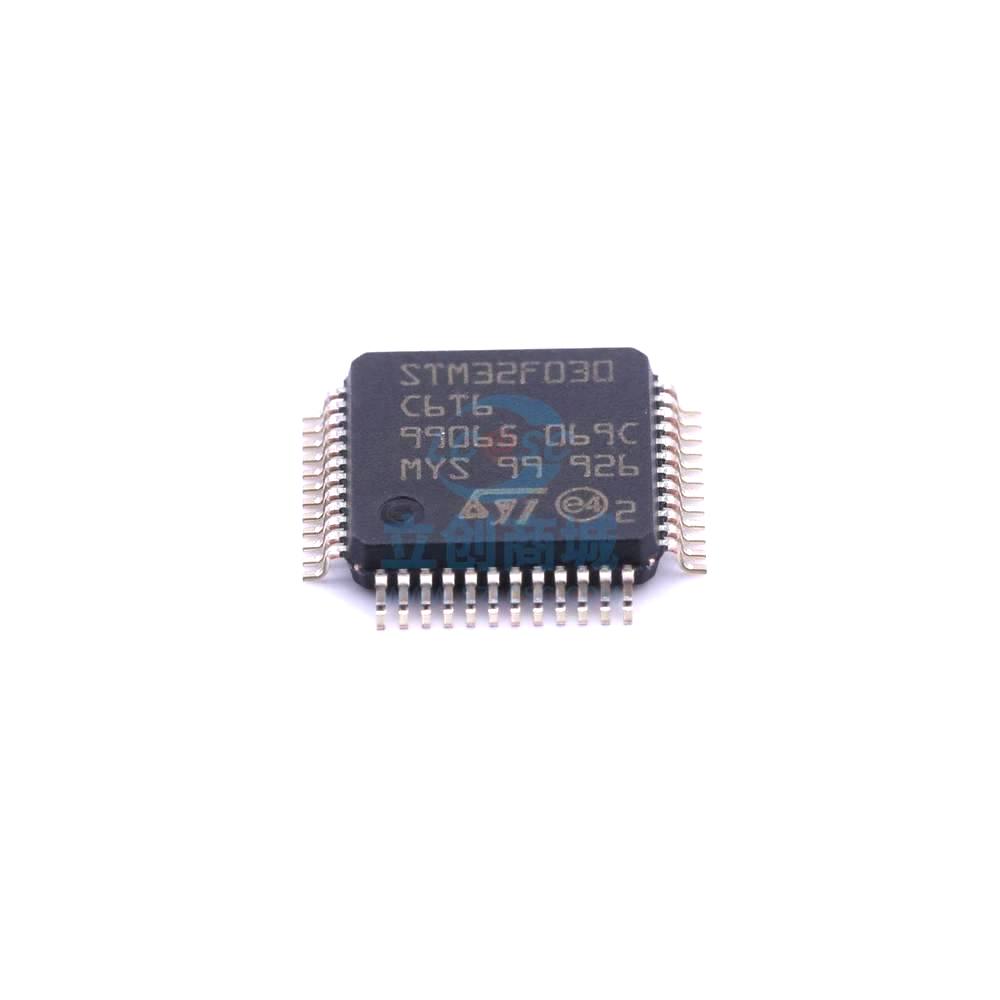 1 Pcs STM32F030C6T6TR LQFP-48 32-Bit 48MHz 32kB STM32F030C6T6TR