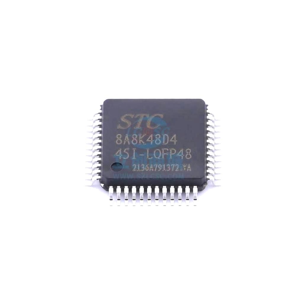 1 Pcs Microcontroller (MCU/MPU/SOC) STC8A8K48D4-45I-LQFP48 LQFP48 STC8A8K48D4-45I-LQFP48