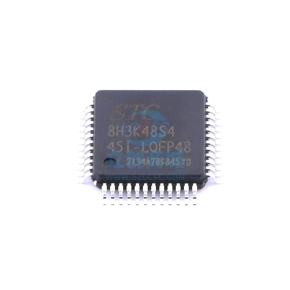 1 Pcs Microcontroller (MCU/MPU/SOC) STC8H3K48S4-45I-LQFP48 LQFP48 STC8H3K48S4-45I-LQFP48