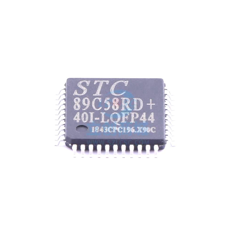 1 Pcs Microcontroller (MCU/MPU/SOC) STC89C58RD+40I-LQFP44 LQFP-44_10x10x08P STC89C58RD+40I-LQFP44