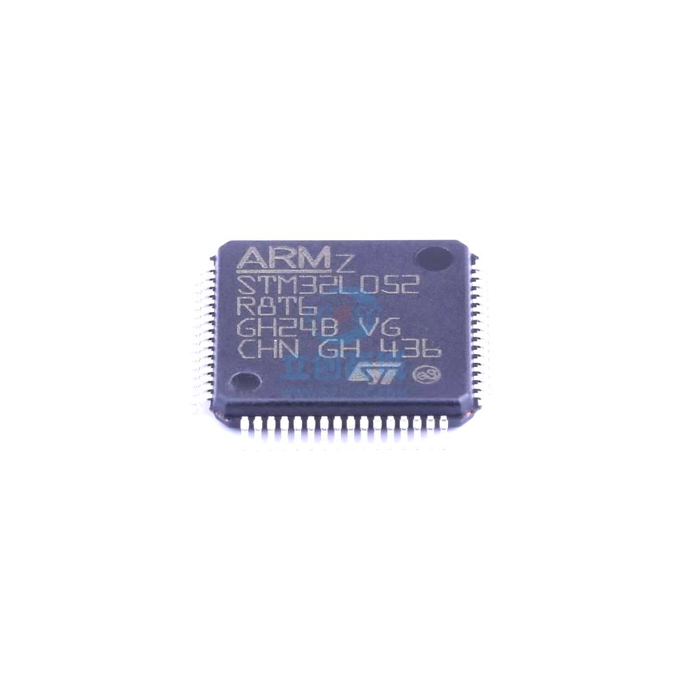 1 Pcs STM32L052R8T6 LQFP-64_10x10x05P 32-Bit 32MHz 64KB STM32L052R8T6