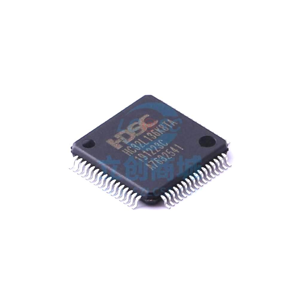 1 Pcs Microcontroller (MCU/MPU/SOC) HC32L136K8TA-LQFP64 LQFP-64(10x10) HC32L136K8TA-LQFP64