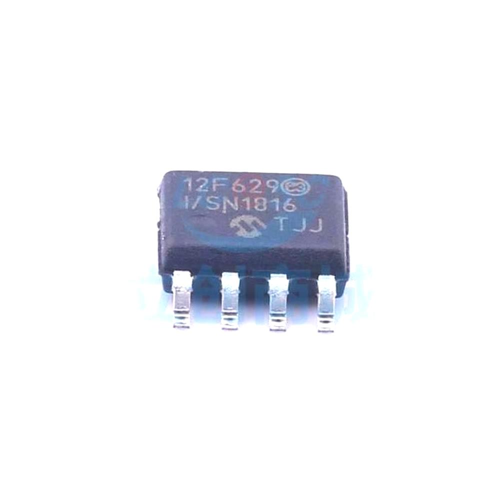 1 Pcs PIC12F629-I/SN SOIC-8_150mil 8-Bit 20MHz 1.75KB (1K x 14) PIC12F629-I/SN