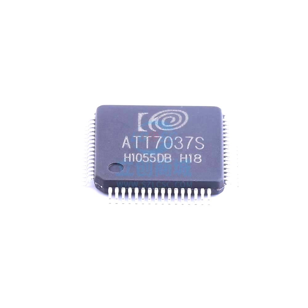 1 Pcs Microcontroller (MCU/MPU/SOC) ATT7037S LQFP-64_10x10x05P ATT7037S