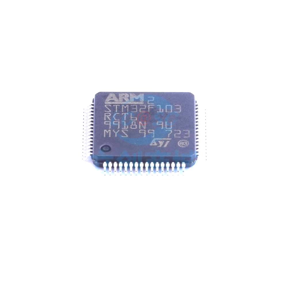 1 Pcs STM32F103RCT6 LQFP-64_10x10x05P 32-Bit 72MHz 256KB STM32F103RCT6