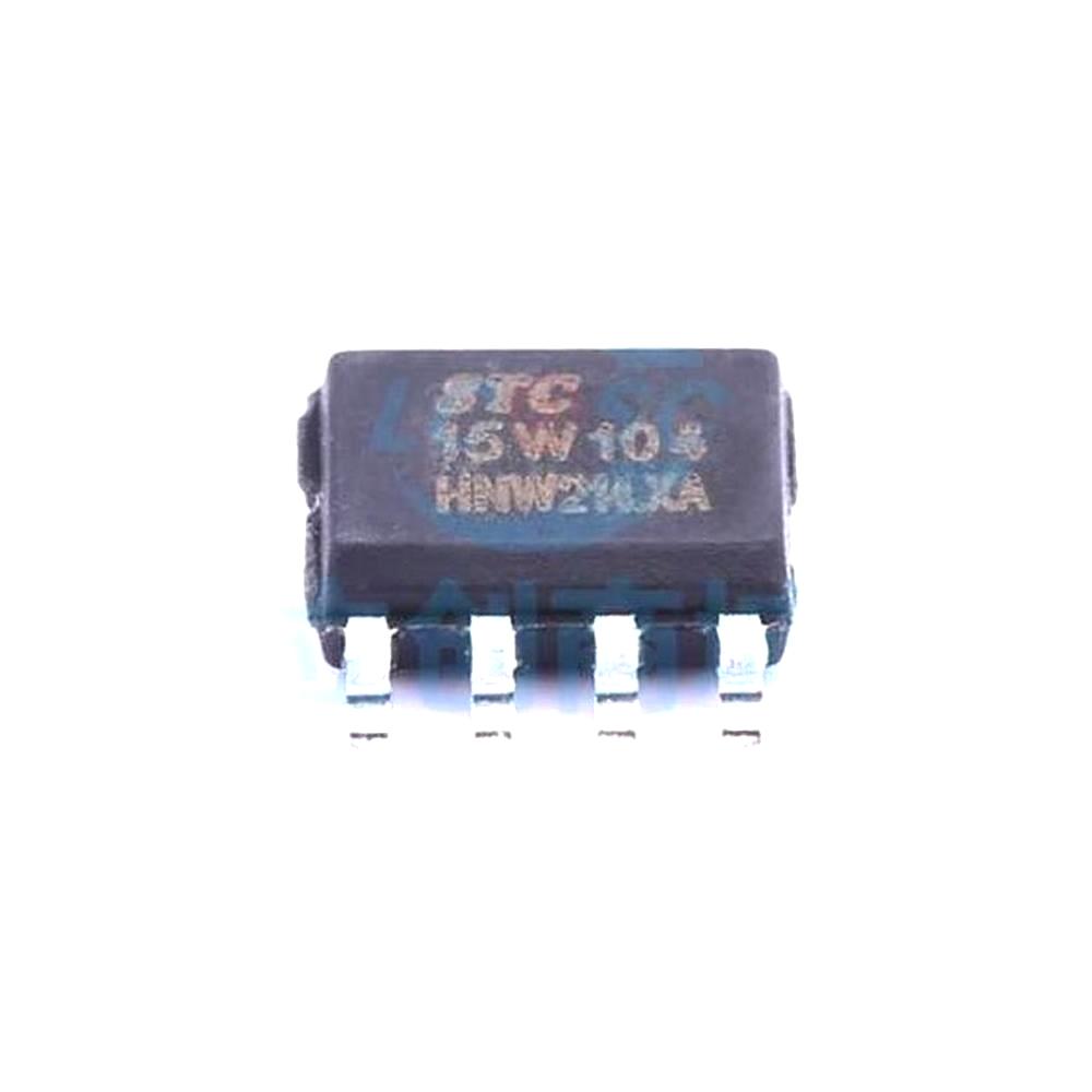 1 Pcs Microcontroller (MCU/MPU/SOC) STC15W104-35I-SOP8 SOP-8_150mil STC15W104-35I-SOP8