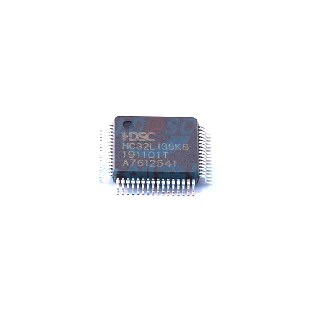 1 Pcs Microcontroller (MCU/MPU/SOC) HC32L136K8TA-LQ64 LQFP-64(7x7) HC32L136K8TA-LQ64