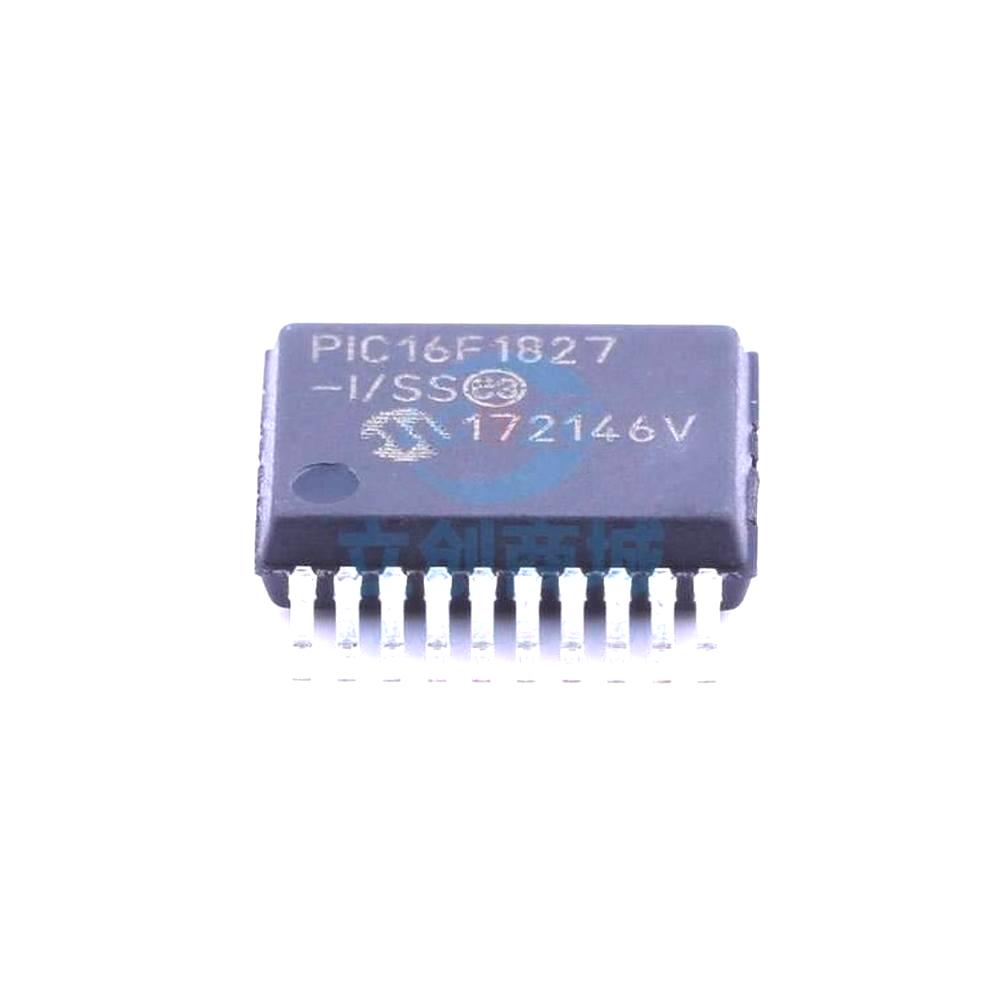 1 Pcs PIC16F1827T-I/SS SSOP-20_208mil 8-Bit 32MHz 7KB (4K x 14) PIC16F1827T-I/SS