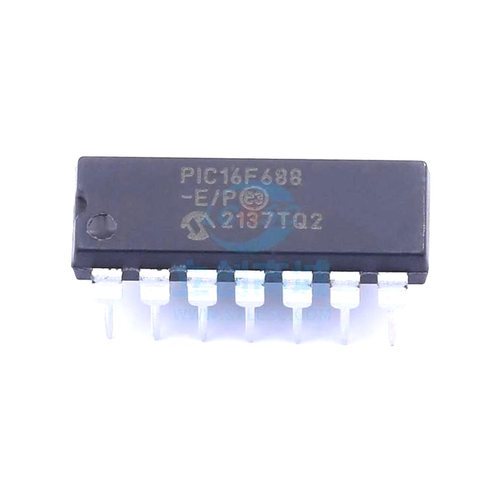 1 Pcs Microcontroller (MCU/MPU/SOC) PIC16F688-E/P PDIP-14 PIC16F688-E/P