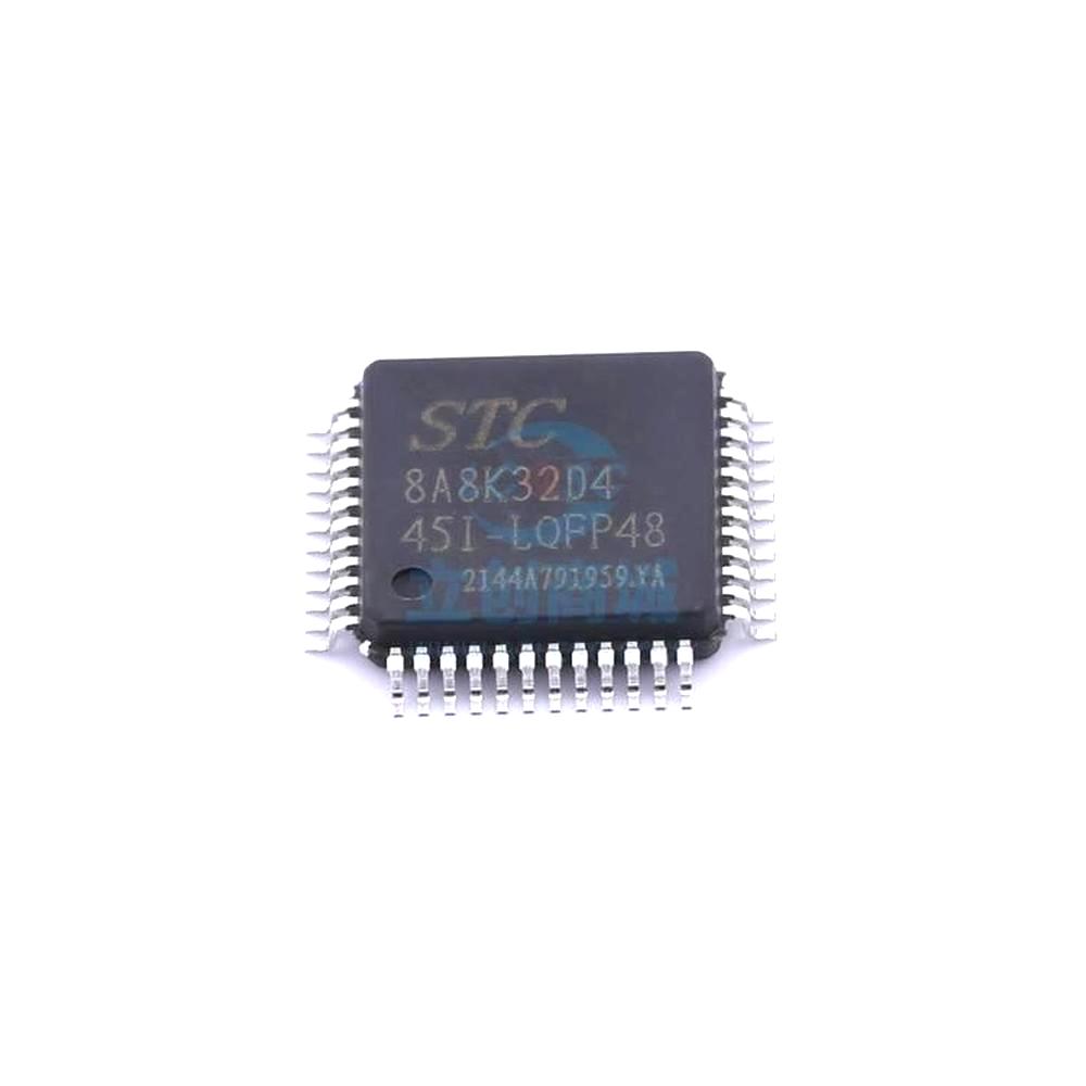 1 Pcs Microcontroller (MCU/MPU/SOC) STC8A8K32D4-45I-LQFP48 LQFP48 STC8A8K32D4-45I-LQFP48