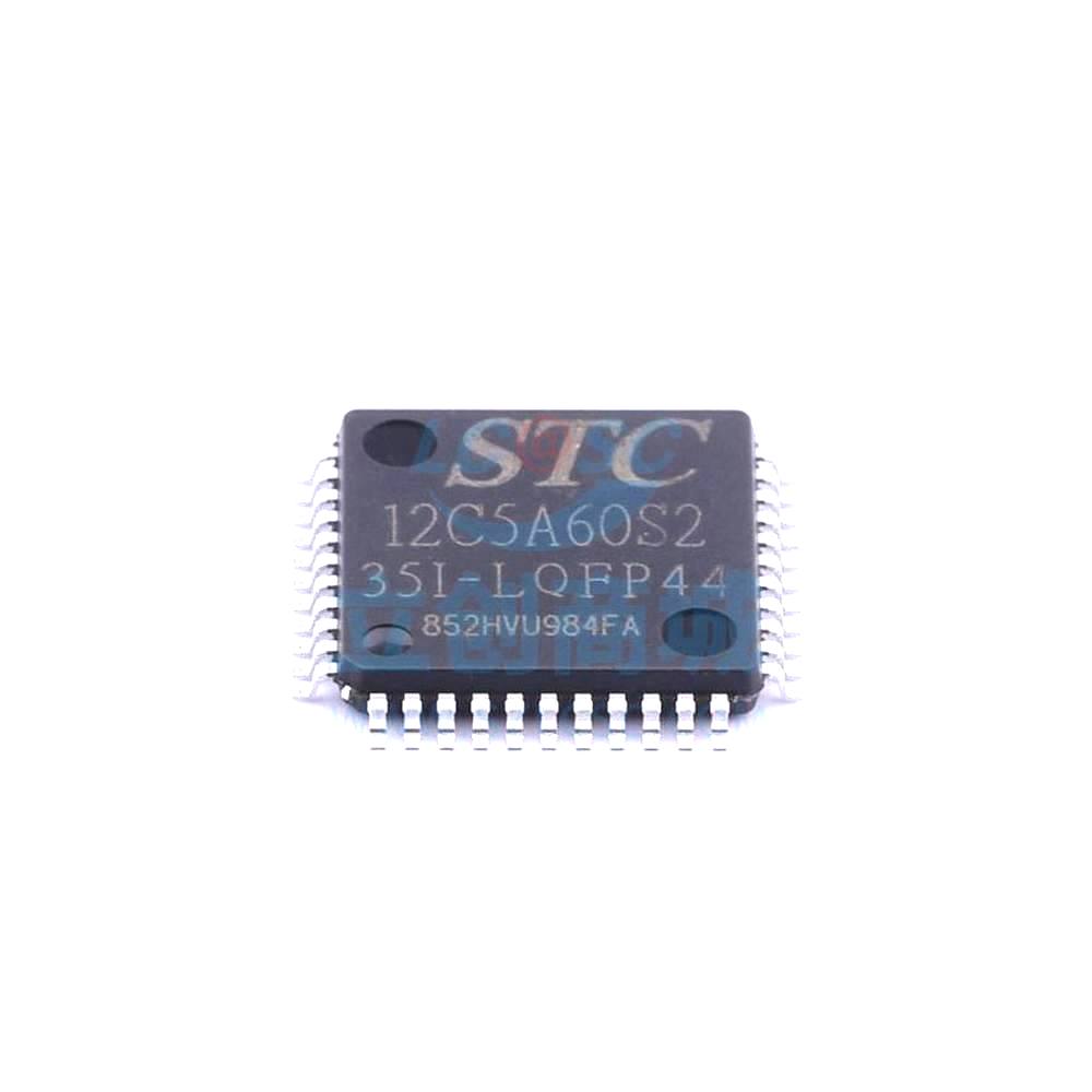1 Pcs Microcontroller (MCU/MPU/SOC) STC12C5A60S2-35I-LQFP44 LQFP-44_10x10x08P STC12C5A60S2-35I-LQFP44