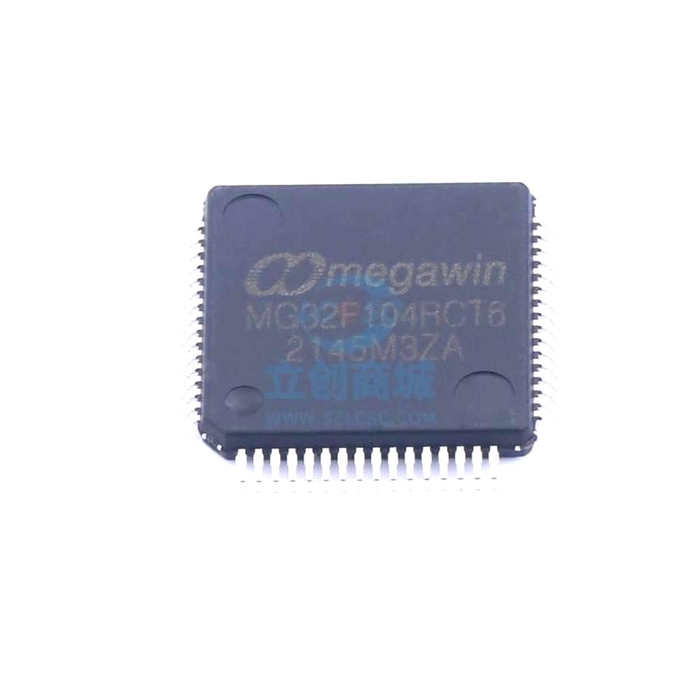 1 Pcs Microcontroller (MCU/MPU/SOC) MG32F104RCT6 LQFP-64 MG32F104RCT6