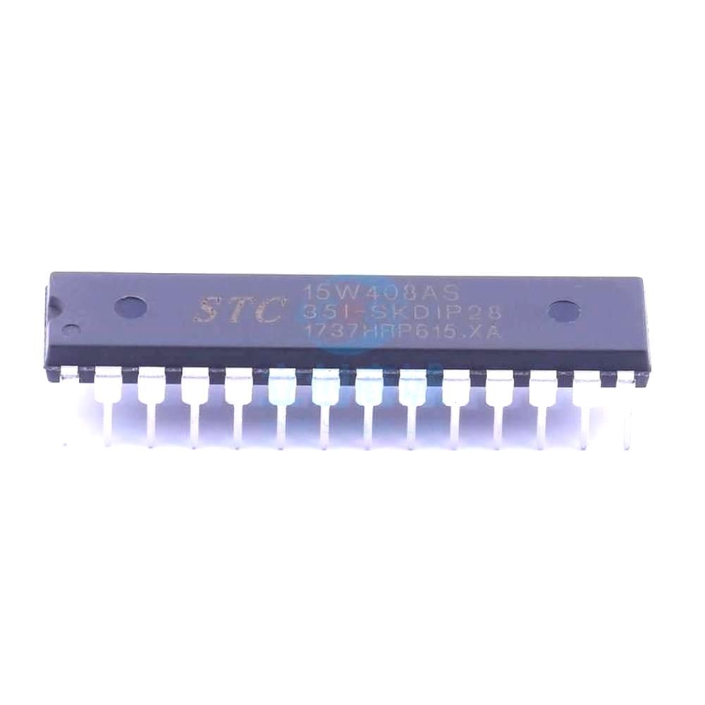 1 Pcs Microcontroller (MCU/MPU/SOC) STC15W408AS-35I-SKDIP28 SKDIP-28 STC15W408AS-35I-SKDIP28