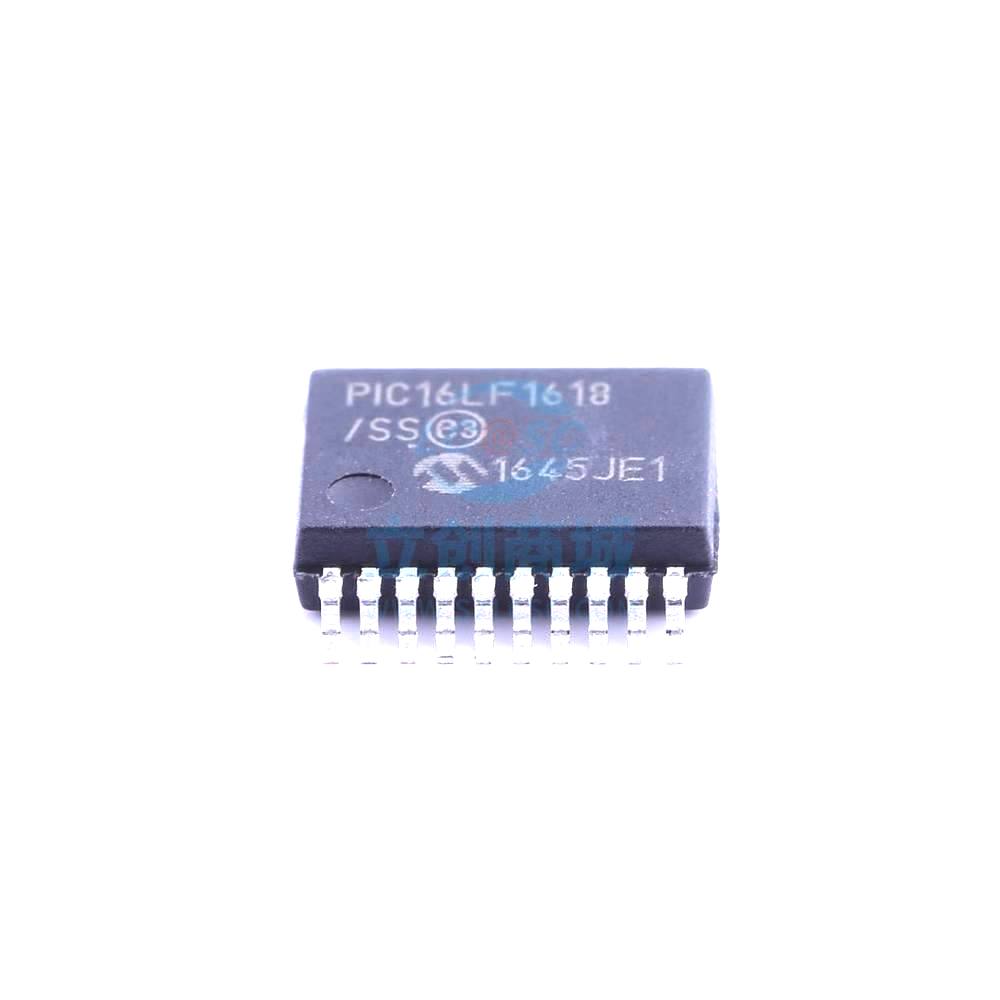 1 Pcs PIC16LF1618-I/SS SSOP-20_208mil 8-Bit 32MHz 7KB (4K x 14) PIC16LF1618-I/SS
