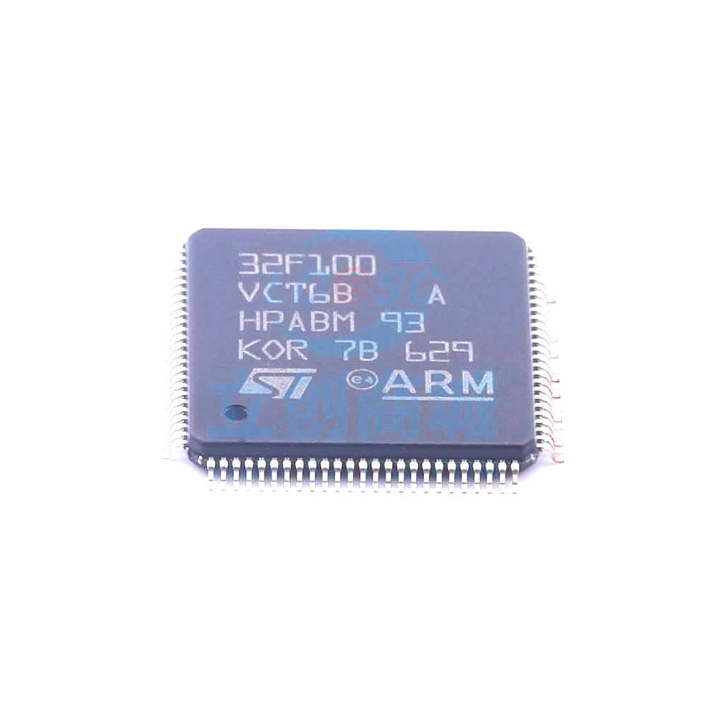 1 Pcs STM32F100VCT6B LQFP-100_14x14x05P 32-Bit 24MHz 256KB STM32F100VCT6B