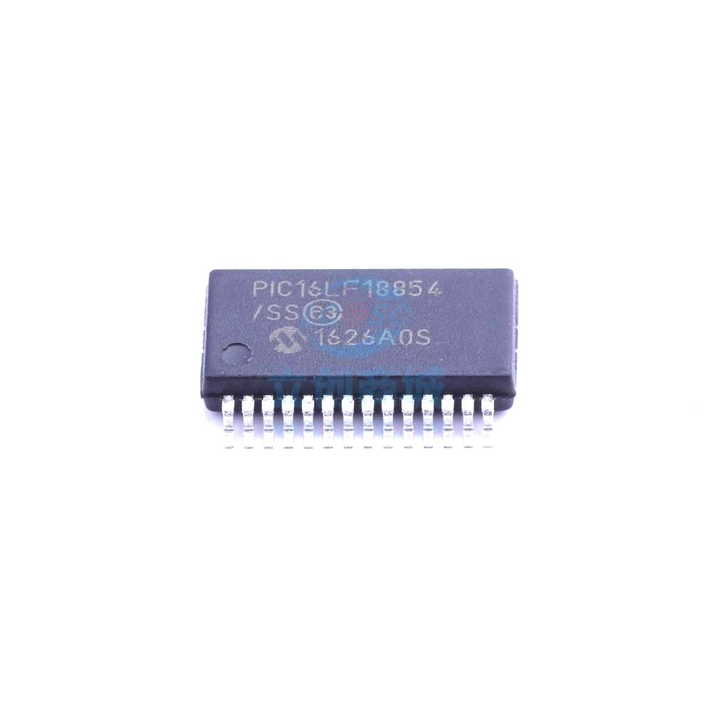 1 Pcs PIC16LF18854-E/SS SSOP-28_208mil 8-Bit 32MHz 7KB (4K x 14) PIC16LF18854-E/SS