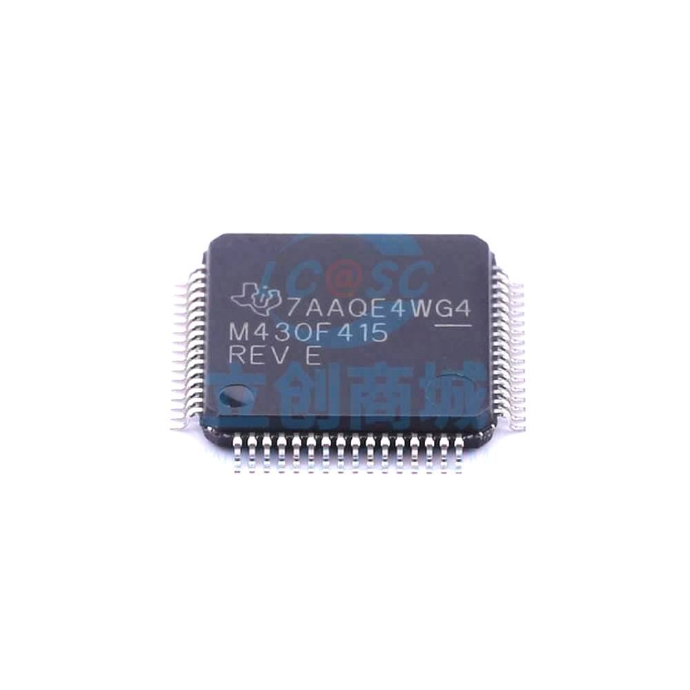 1 Pcs MSP430F415IPMR LQFP-64_10x10x05P 16-Bit 8MHz 16KB (16K x 8 + 256B) MSP430F415IPMR