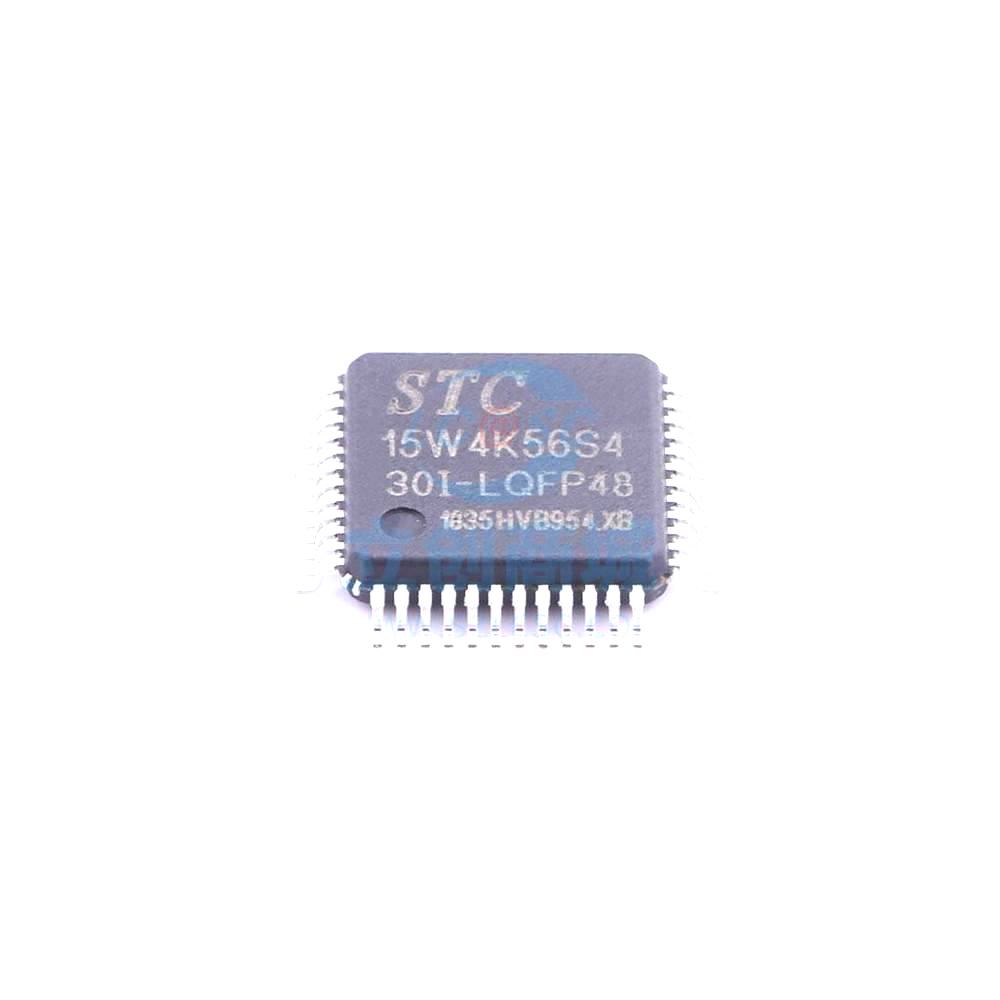 1 Pcs Microcontroller (MCU/MPU/SOC) STC15W4K56S4-30I-LQFP48 LQFP-48_7x7x05P STC15W4K56S4-30I-LQFP48