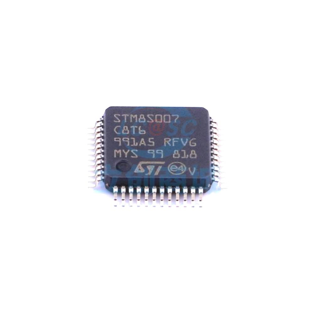 1 Pcs STM8S007C8T6 LQFP-48_7x7x05P 8-Bit 24MHz 64KB STM8S007C8T6