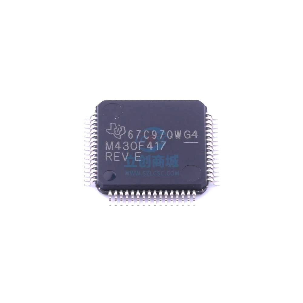 1 Pcs MSP430F417IPMR LQFP-64_10x10x05P 16-Bit 8MHz 32KB (32K x 8 + 256B) MSP430F417IPMR