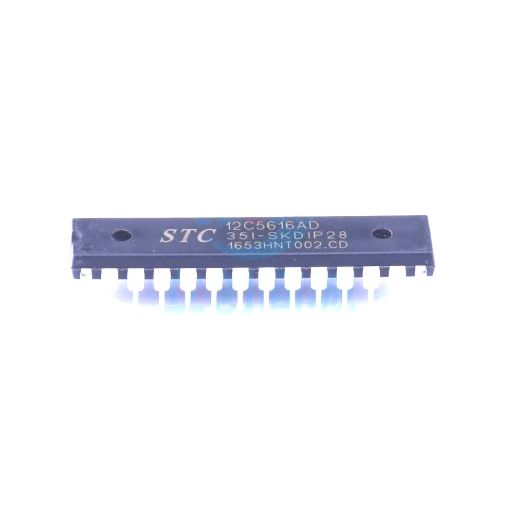 1 Pcs Microcontroller (MCU/MPU/SOC) STC12C5616AD-35I-SKDIP28 DIP-28_300mil STC12C5616AD-35I-SKDIP28