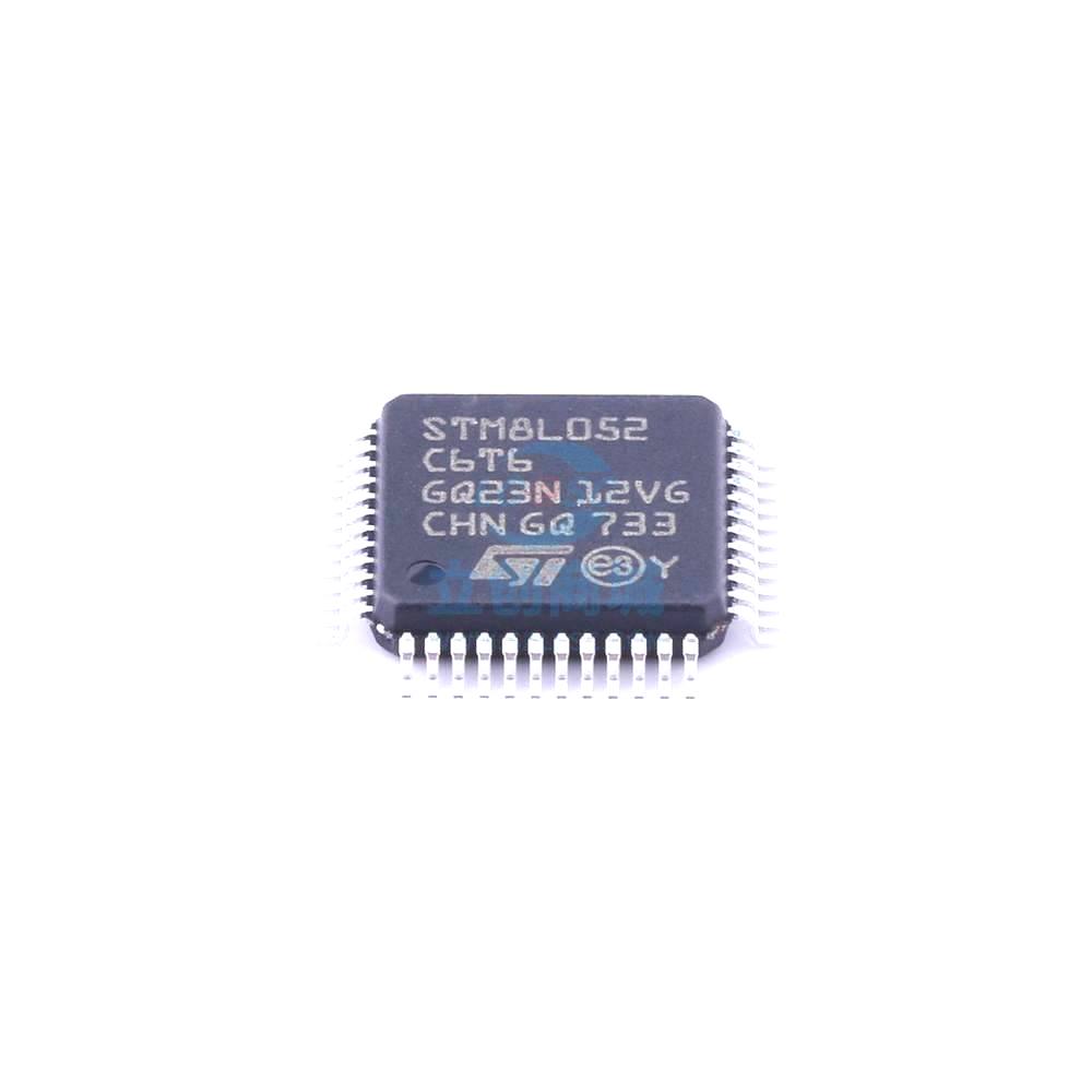 1 Pcs STM8L052C6T6TR LQFP-48 8-Bit 16MHz 32kB STM8L052C6T6TR