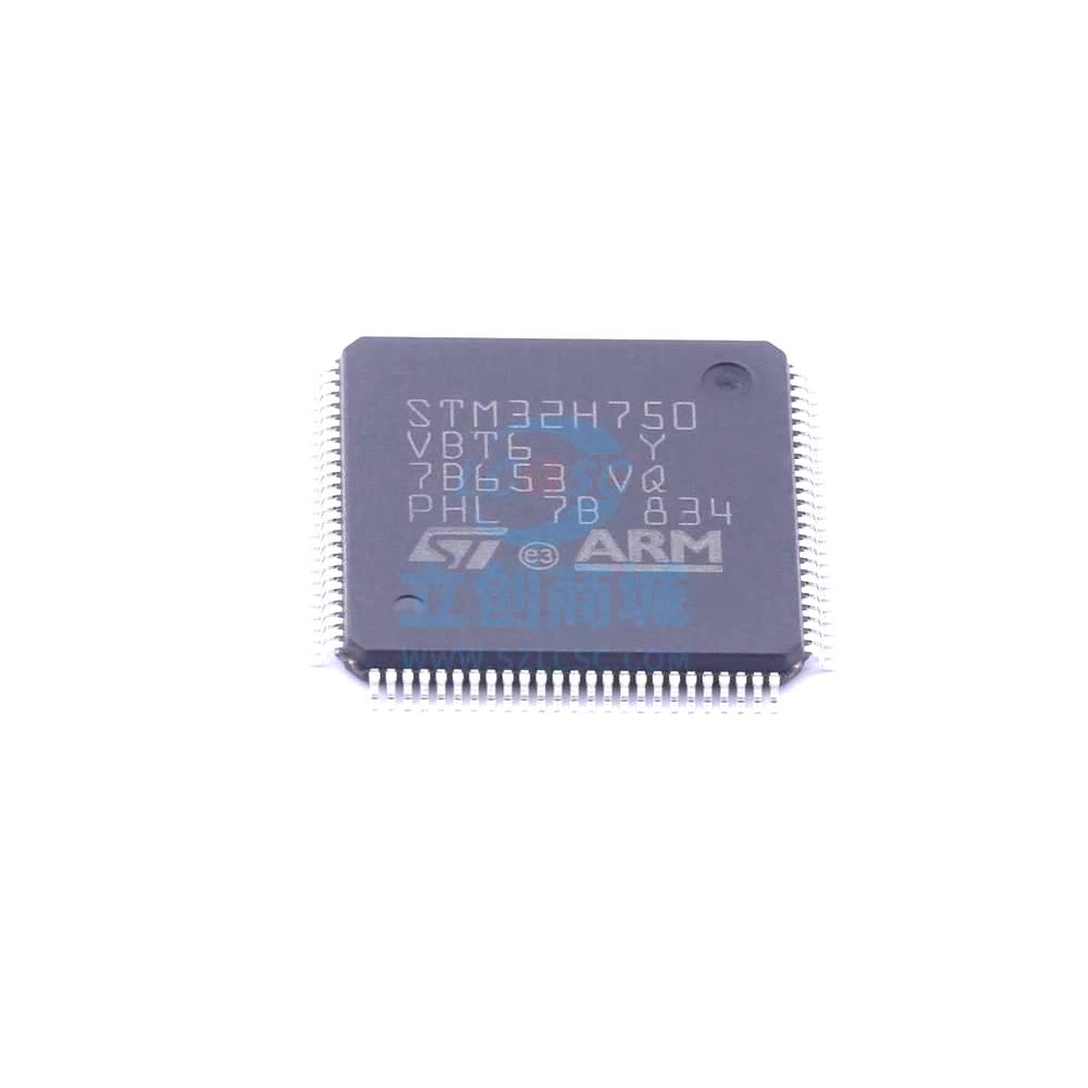 1 Pcs STM32H750VBT6 LQFP-100 32-Bit 480MHz/400MHz 128KB STM32H750VBT6