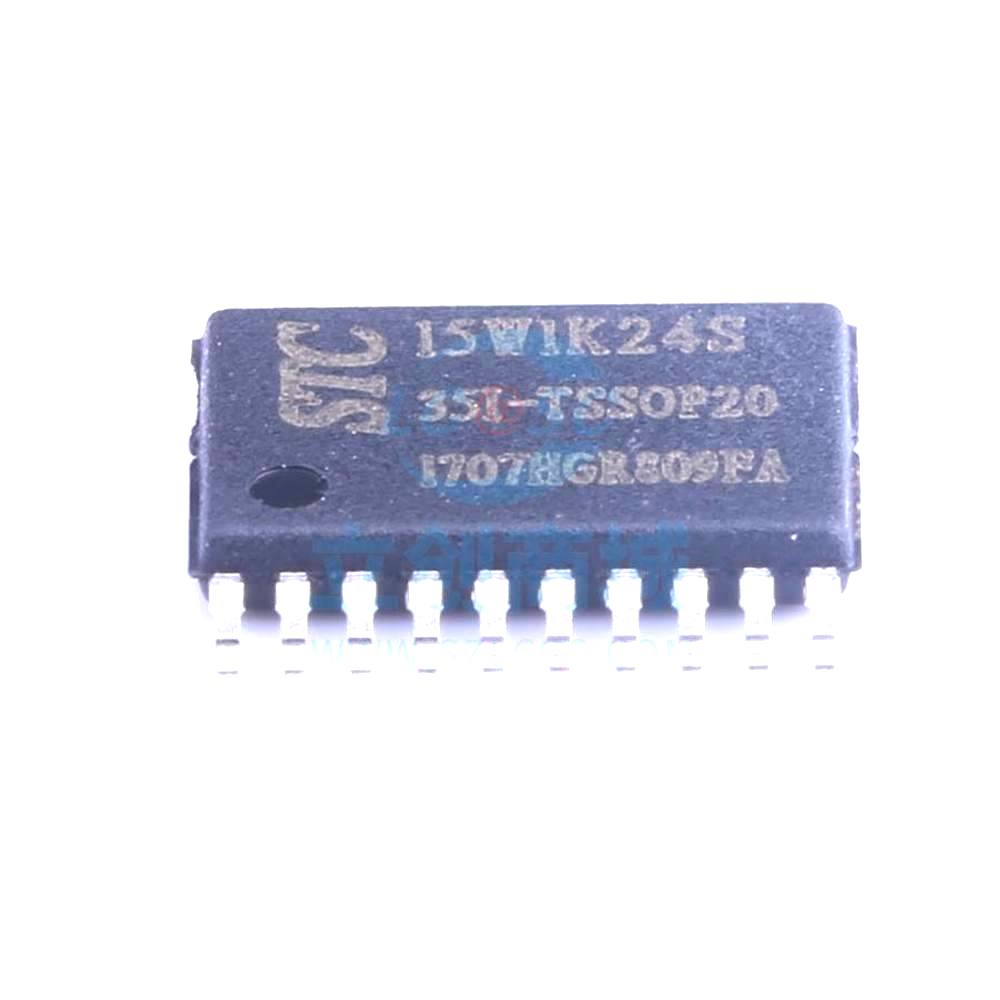 1 Pcs Microcontroller (MCU/MPU/SOC) STC15W1K24S-35I-TSSOP20 TSSOP-20 STC15W1K24S-35I-TSSOP20