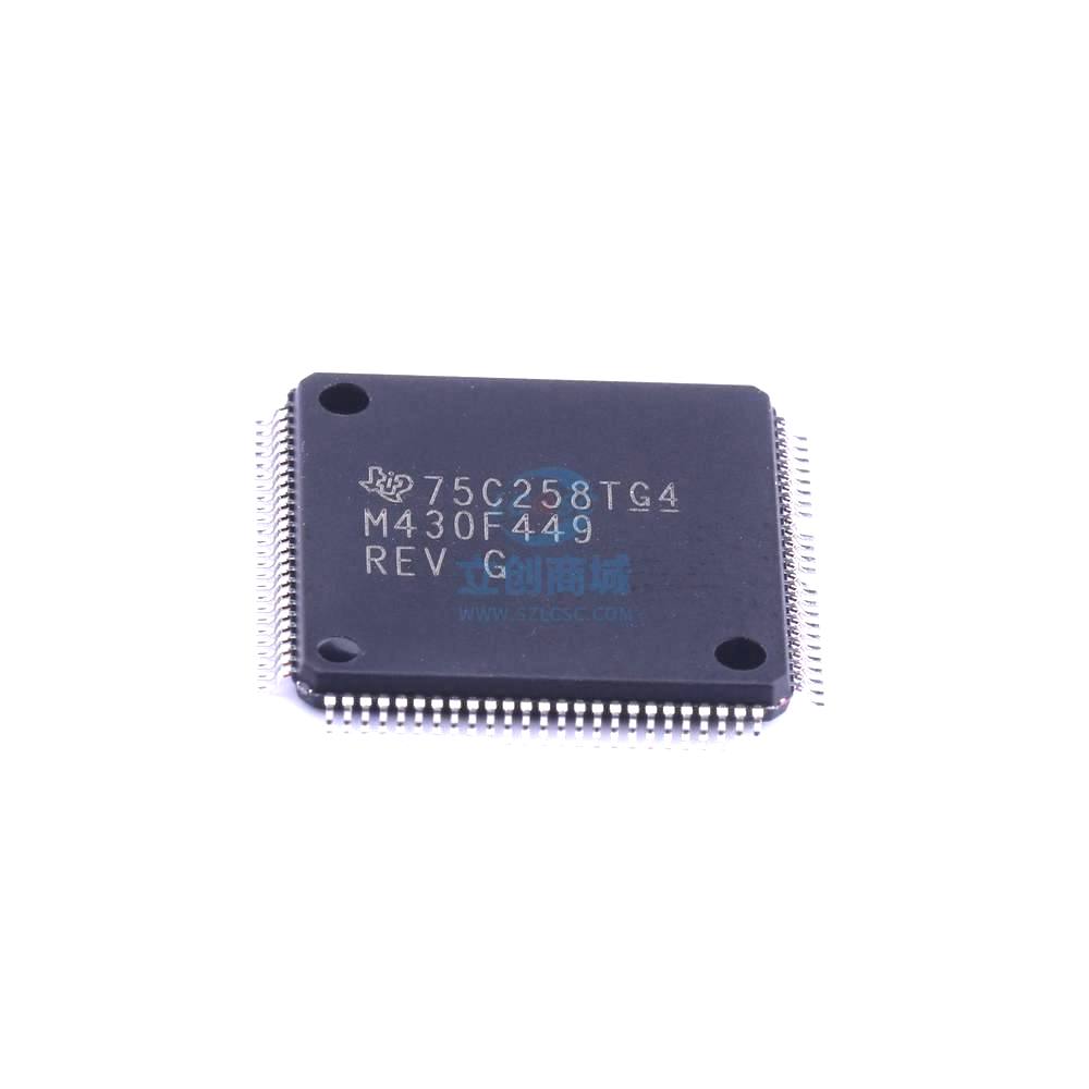 1 Pcs MSP430F449IPZR LQFP-100_14x14x05P 16-Bit 8MHz 60KB (60K x 8 + 256B) MSP430F449IPZR