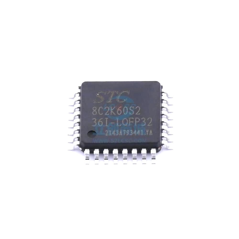 1 Pcs Microcontroller (MCU/MPU/SOC) STC8C2K60S2-36I-LQFP32 LQFP32 STC8C2K60S2-36I-LQFP32