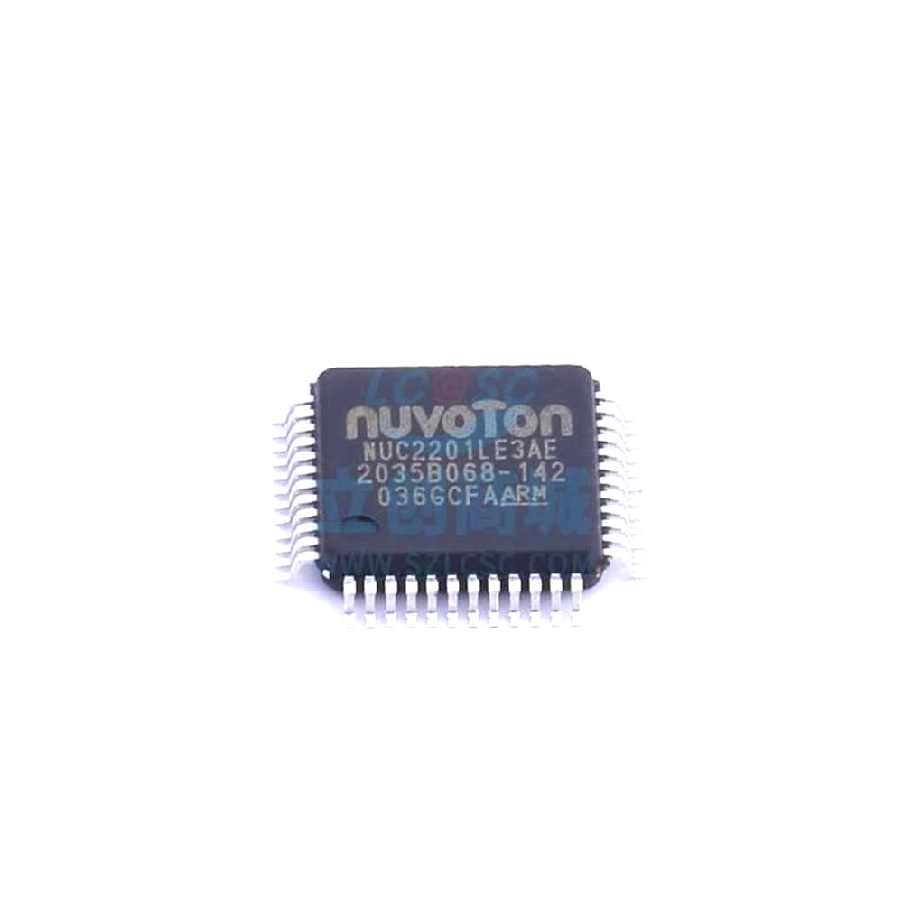 1 Pcs Microcontroller (MCU/MPU/SOC) NUC2201LE3AE LQFP-48 NUC2201LE3AE