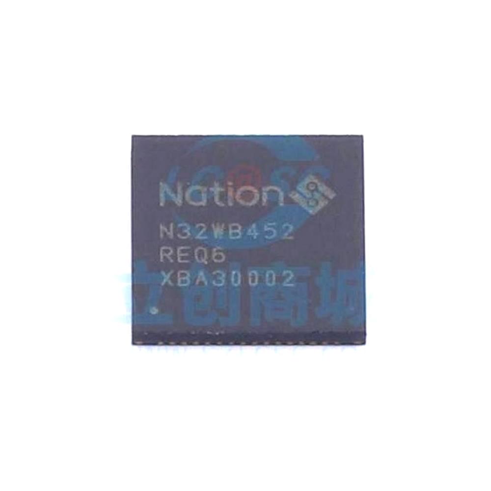 1 Pcs Microcontroller (MCU/MPU/SOC) N32WB452REQ6 QFN-64 N32WB452REQ6