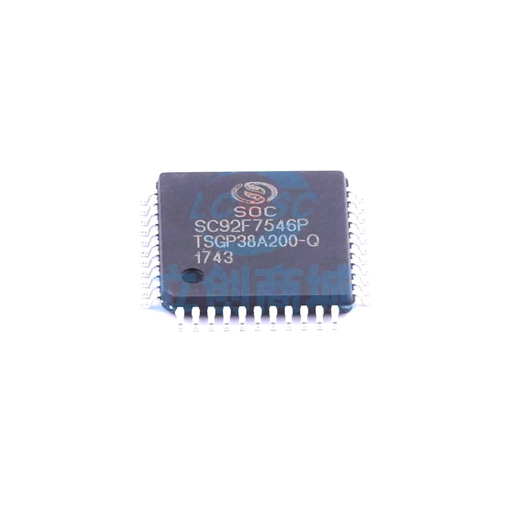 1 Pcs Microcontroller (MCU/MPU/SOC) SC92F7546P44R LQFP-44 SC92F7546P44R
