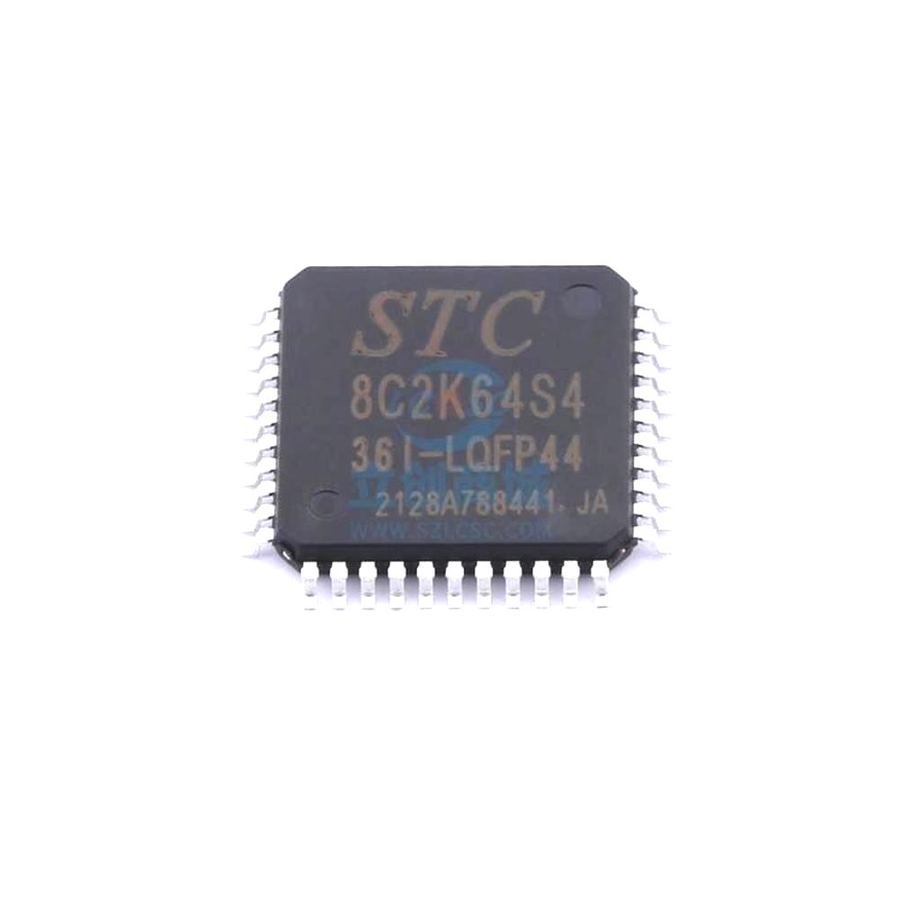 1 Pcs Microcontroller (MCU/MPU/SOC) STC8C2K64S4-36I-LQFP44 LQFP44 STC8C2K64S4-36I-LQFP44