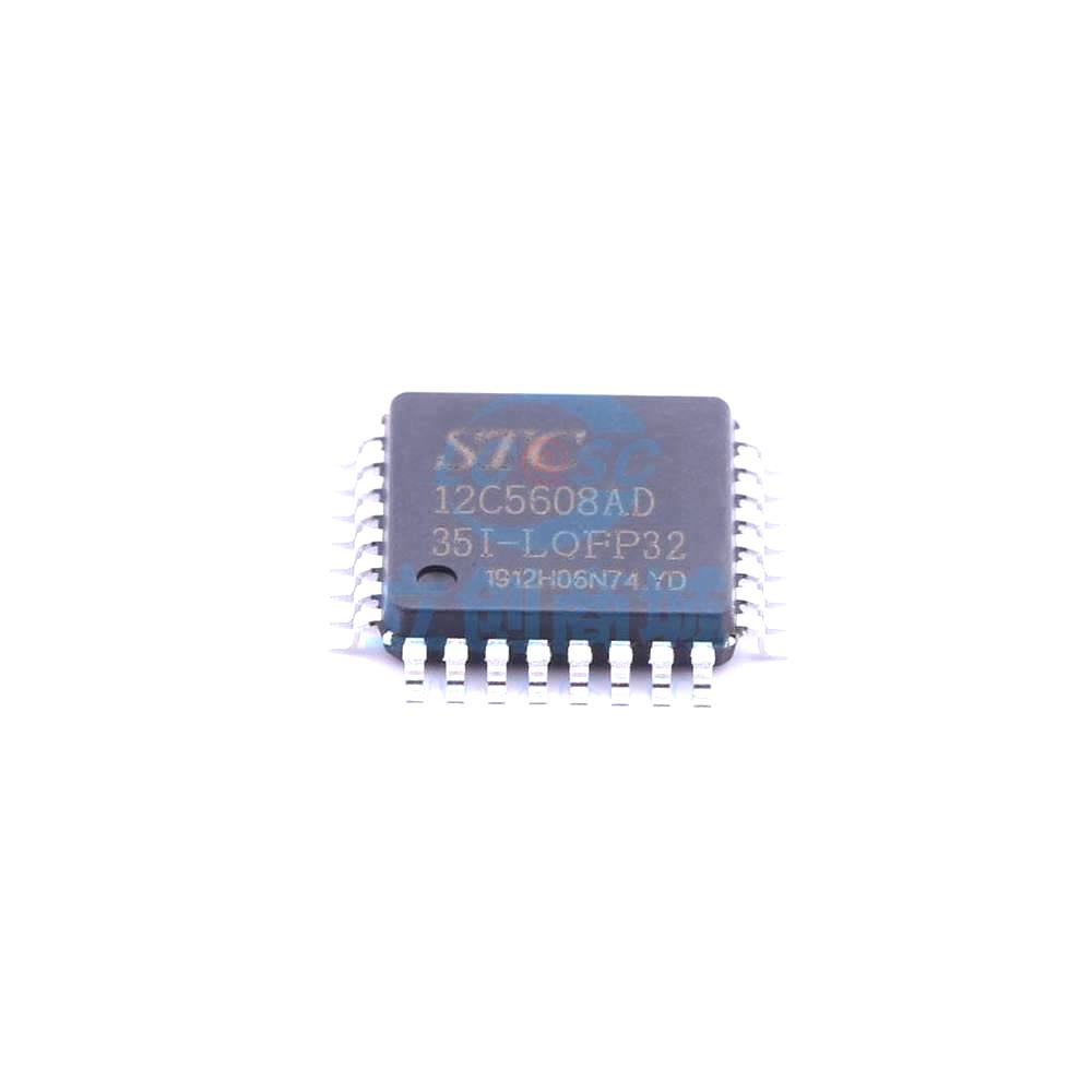 1 Pcs Microcontroller (MCU/MPU/SOC) STC12C5608AD-35I-LQFP32 LQFP-32_7x7x08P STC12C5608AD-35I-LQFP32