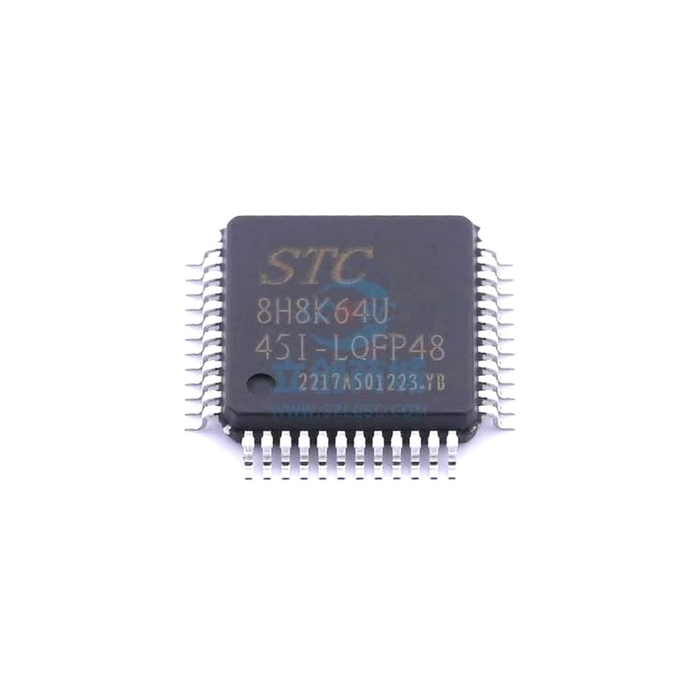 1 Pcs Microcontroller (MCU/MPU/SOC) STC8H8K64U-45I-LQFP48 LQFP48 STC8H8K64U-45I-LQFP48