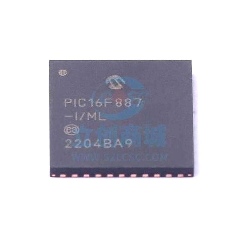 1 Pcs Microcontroller (MCU/MPU/SOC) PIC16F887-I/ML QFN-44 PIC16F887-I/ML
