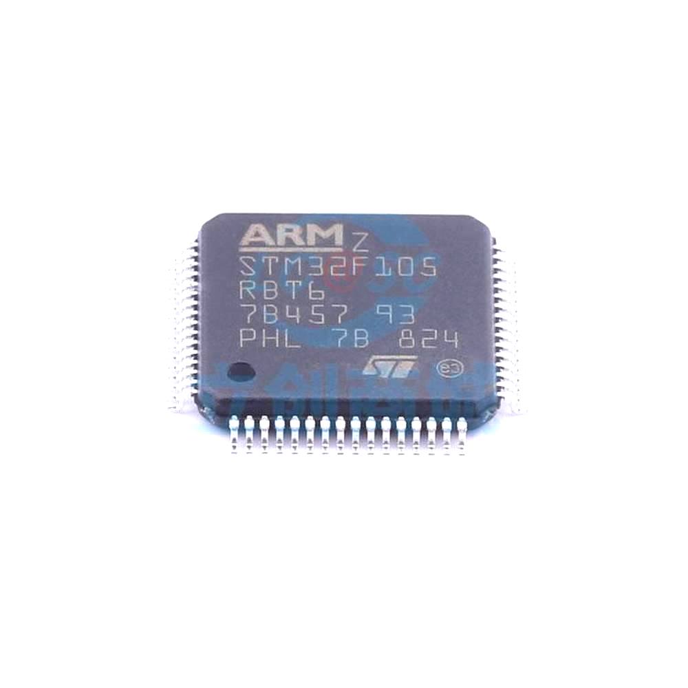 1 Pcs STM32F105RBT6 LQFP-64_10x10x05P 32-Bit 72MHz 128KB STM32F105RBT6