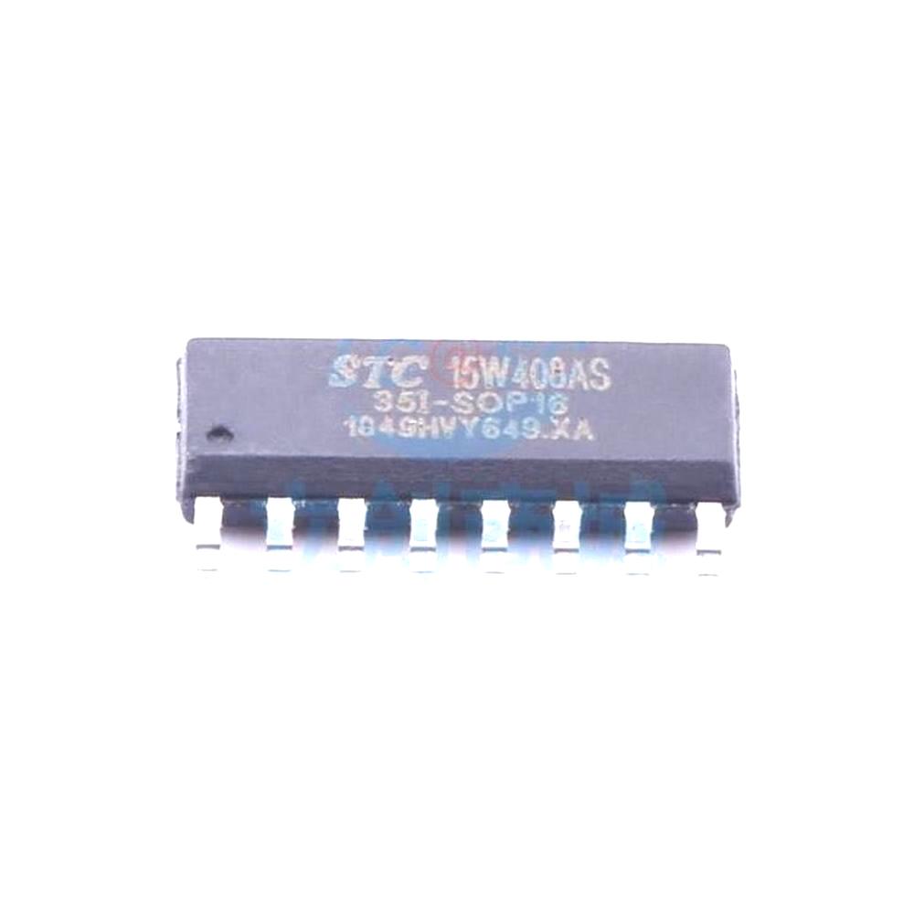 1 Pcs Microcontroller (MCU/MPU/SOC) STC15W408AS-35I-SOP16 SOP-16_150mil STC15W408AS-35I-SOP16