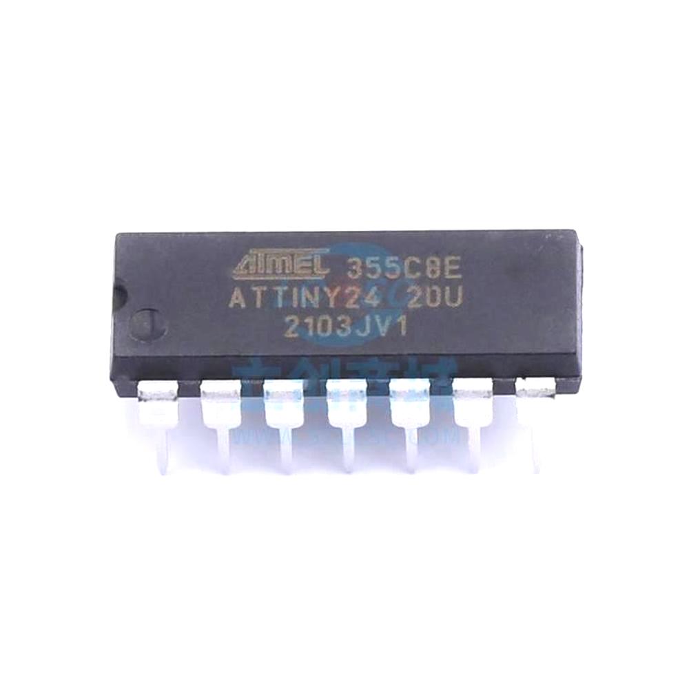 1 Pcs Microcontroller (MCU/MPU/SOC) ATTINY2420PU PDIP-14 ATTINY24-20PU