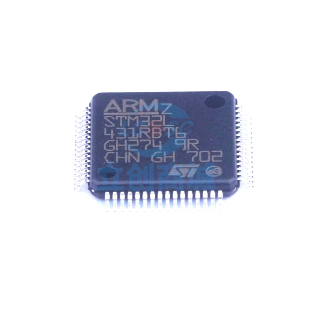 1 Pcs STM32L431RBT6 LQFP-64_10x10x05P 32-Bit 80MHz 128KB STM32L431RBT6