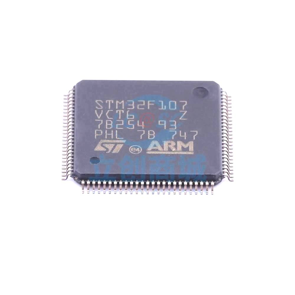 1 Pcs STM32F107VCT6 LQFP-100_14x14x05P 32-Bit 72MHz 256KB STM32F107VCT6