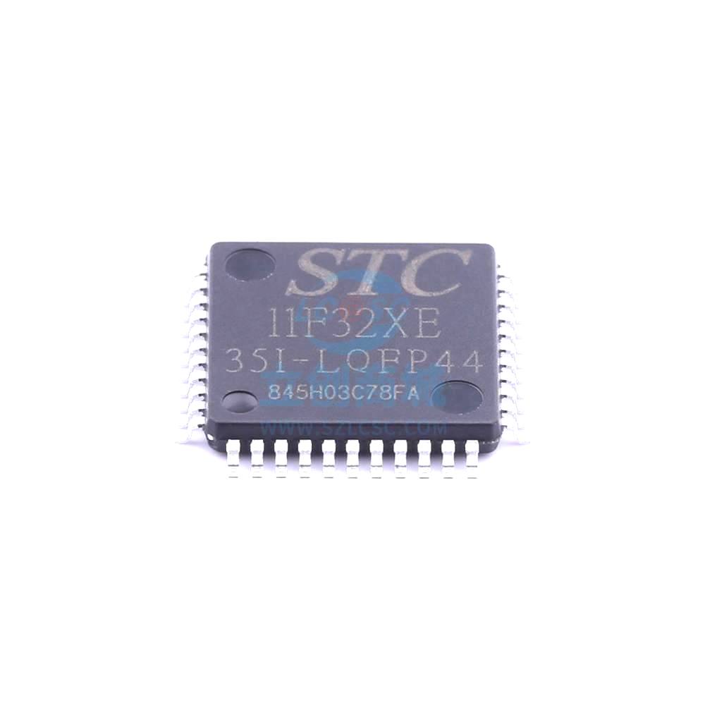 1 Pcs Microcontroller (MCU/MPU/SOC) STC11F32XE-35I-LQFP44 LQFP-44_10x10x08P STC11F32XE-35I-LQFP44